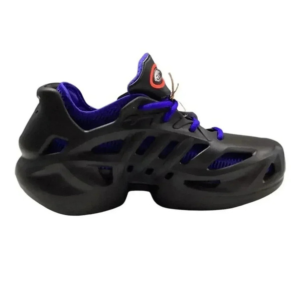 Adidas Sneakers Mens 8.5 Black Blue AdiFom ClimaCool J Running Lace Up Shoes NEW - Picture 4 of 9